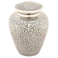 Gold Black & Golden Brass Hand-etched Cremation Urn
