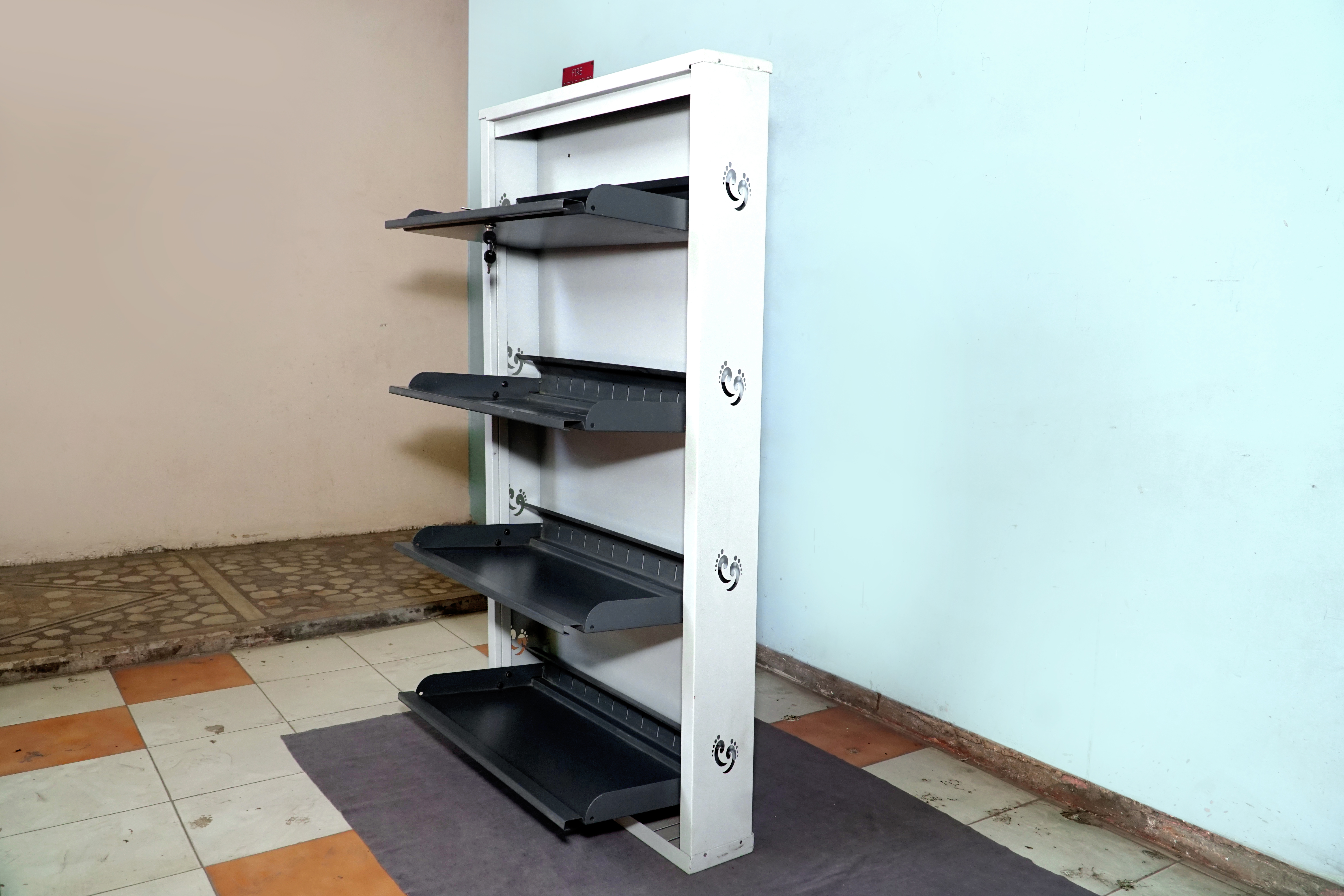 Wall Mounted Metal Shoe Rack - Assembly: No Assembly Required