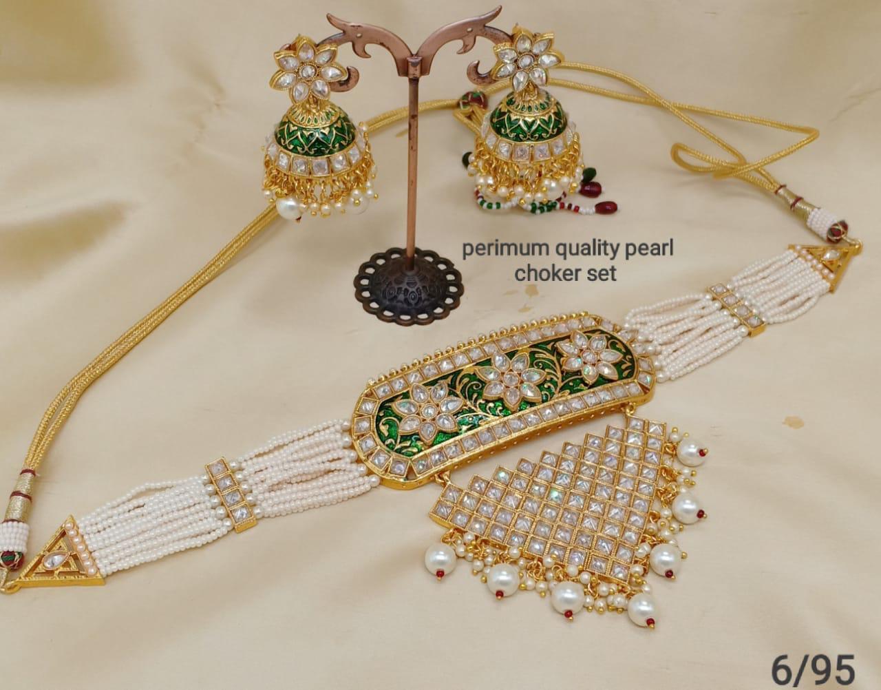 Imition Jewellery - Layered Pearl And Metal Necklace | Off-white, Variable Length, Clasp Closure For Weddings, Parties, And Formal Wear
