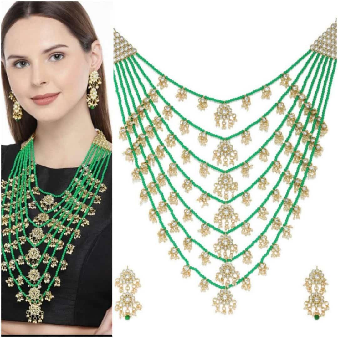 Imition Jewellery - Layered Pearl And Metal Necklace | Off-white, Variable Length, Clasp Closure For Weddings, Parties, And Formal Wear