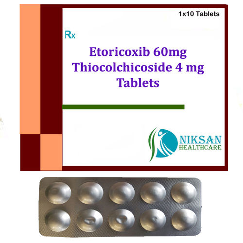 Etoricoxib 60mg Thiocolchicoside 4 Mg Tablets General Medicines