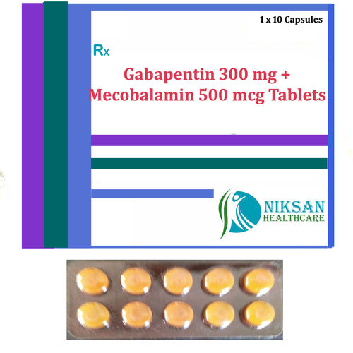 गैबापेंटिन 300 मिलीग्राम मेकोबालामिन 500 एमसीजी टैबलेट सामान्य दवाएं