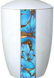 Blue Bio Butterfly Adult Cremation Urns