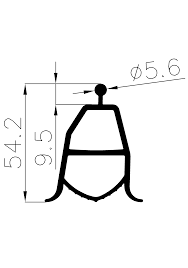 Bus Body Rubber Profile - 63x20x14 Mm | Customizable Design, Durable Material, Weather Resistant, Noise And Dust Free, Longer Service Life