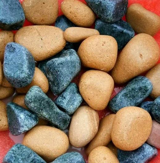 Pebbles - Natural Stone, Various Sizes, Multicolor, Smooth Texture, Round Shape