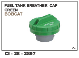 Fuel Tank Breather Cap Green BOBCAT - Durable Plastic, 1.5 Inches Diameter, Vibrant Green Color | Warranty Included, Designed for Efficient Fuel Ventilation