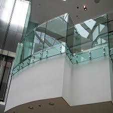 Glass Railing - Customized Thickness, Transparent Color | High Clarity, Elegant Appeal, Effortless Installation With Round Steel Bolts