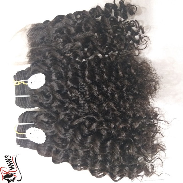 Natural Indian Curly Human Hairs Extension