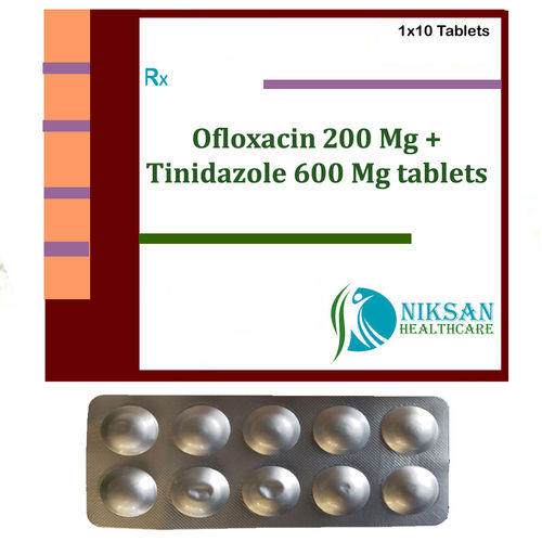 ओफ़्लॉक्सासिन 200 मिलीग्राम टिनिडाज़ोल 600 मिलीग्राम टैबलेट सामान्य दवाएं