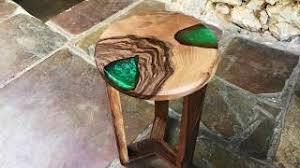 Handmade Table Top Wooden Clear Resin
