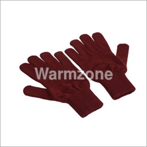 Unisex Woolen Hand Gloves - Acrylic Wool, Multicolor | Washable, Dry Cleanable for Daily Use, Plain Pattern, Warm Protection Against Freezing Winds