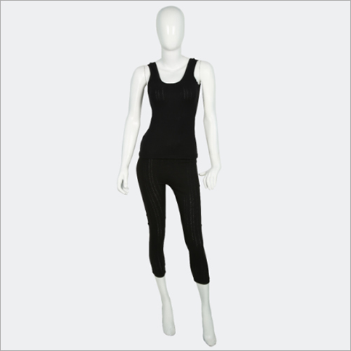Ladies Thermal Wear Set - Wool Fabric, All Sizes Available, Black and White Colors | Washable, No Fade, Soft and Stretchable for Comfort