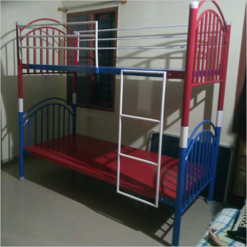 चमकदार स्टेनलेस स्टील बंक बेड