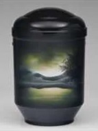 Black Singing Brass Metal Cremation Urn