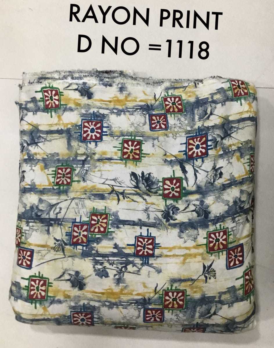 Washable Single Rayon Printed Fabric