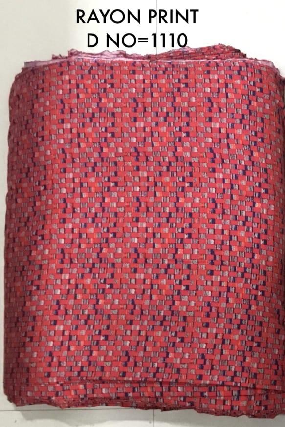 Washable Single Rayon Printed Fabric