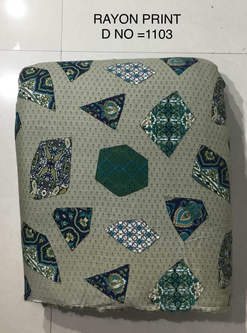 Washable Single Rayon Printed Fabric