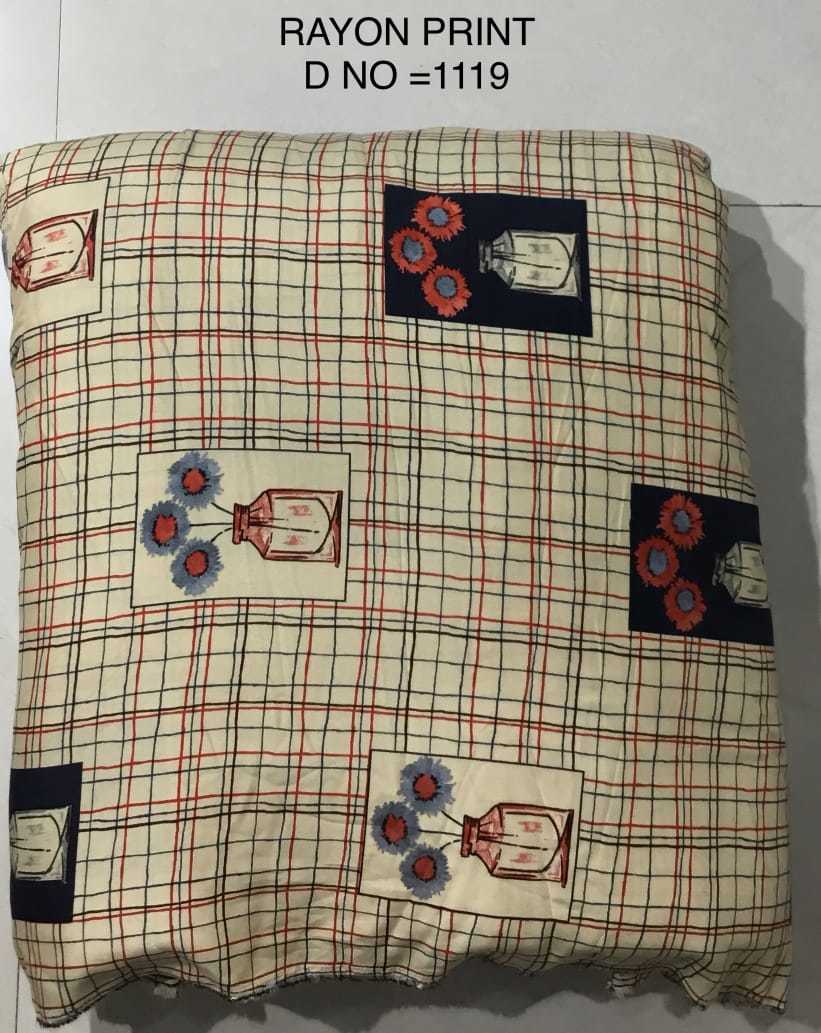 Washable Single Rayon Printed Fabric