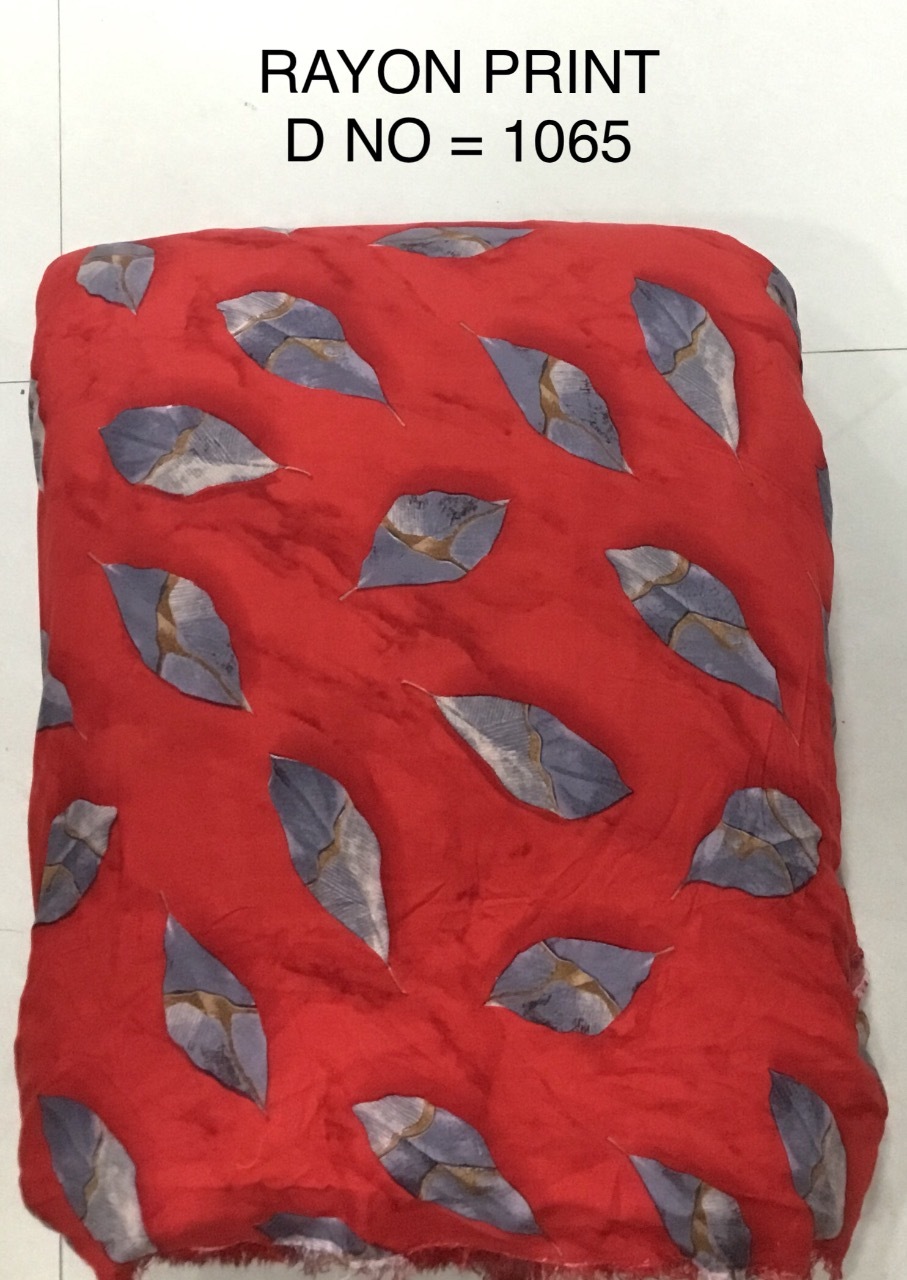 Washable Multi Rayon Printed Fabric