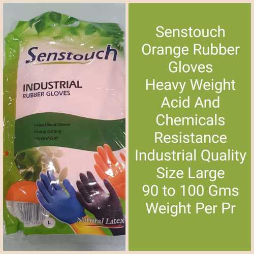 ऑरेंज सेंसटच रबर के दस्ताने