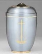 Designer Brass Metal Cremation Urn - Copper Plated Finish, Custom Size As Per Buyer Need, Religious Style, Metal Casting Technique