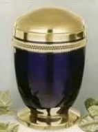 Designer Brass Metal Cremation Urn - Copper Plated Finish, Custom Size As Per Buyer Need, Religious Style, Metal Casting Technique