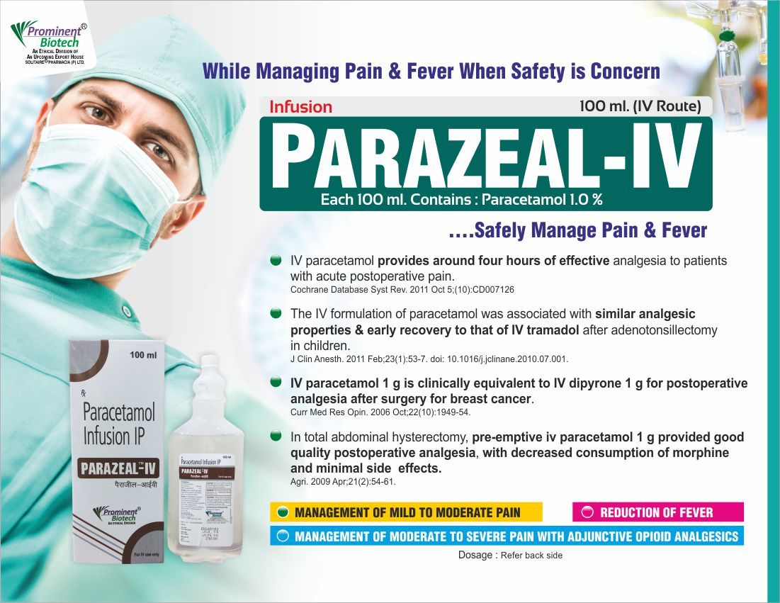 Paracetamol Iv Fluid Injection
