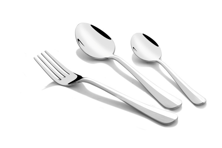 Shapes Rose Cutlery Set - Stainless Steel, 18 Pieces With Wooden Box | Elegant Mirror Finish, Durable Thick Stems, Timeless Design