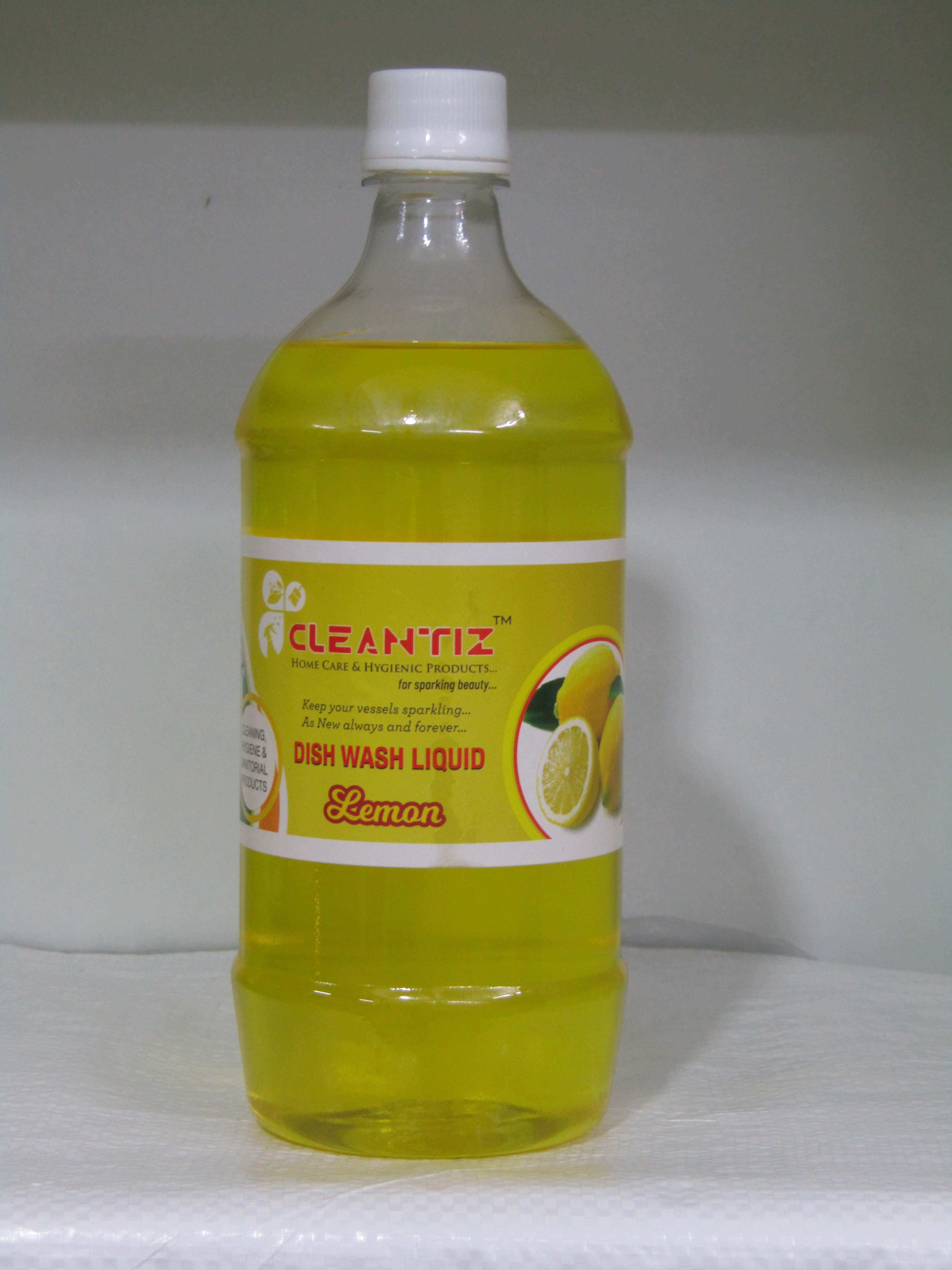 Dish Wash Liquid - Liquid Material | Lemon Fragrance, Contains Antibacterial Lemon Oil, White Vinegar For Effective Degreasing & Rinsing