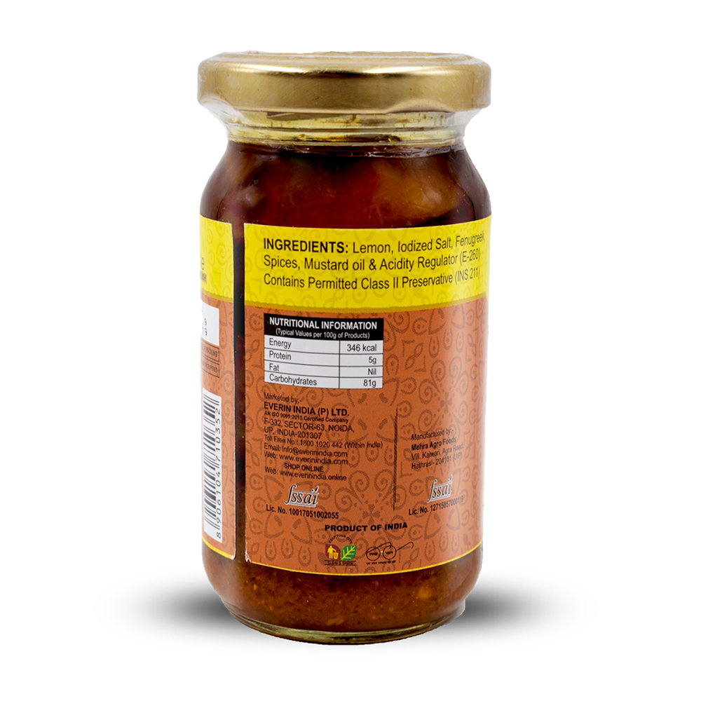 200 Gram Lime Pickle - Glass Jar, Organic Homemade, Shelf Life: 12 Months, Flavour: Spicy, Ingredients: Lime, Fenugreek, Mustard Oil