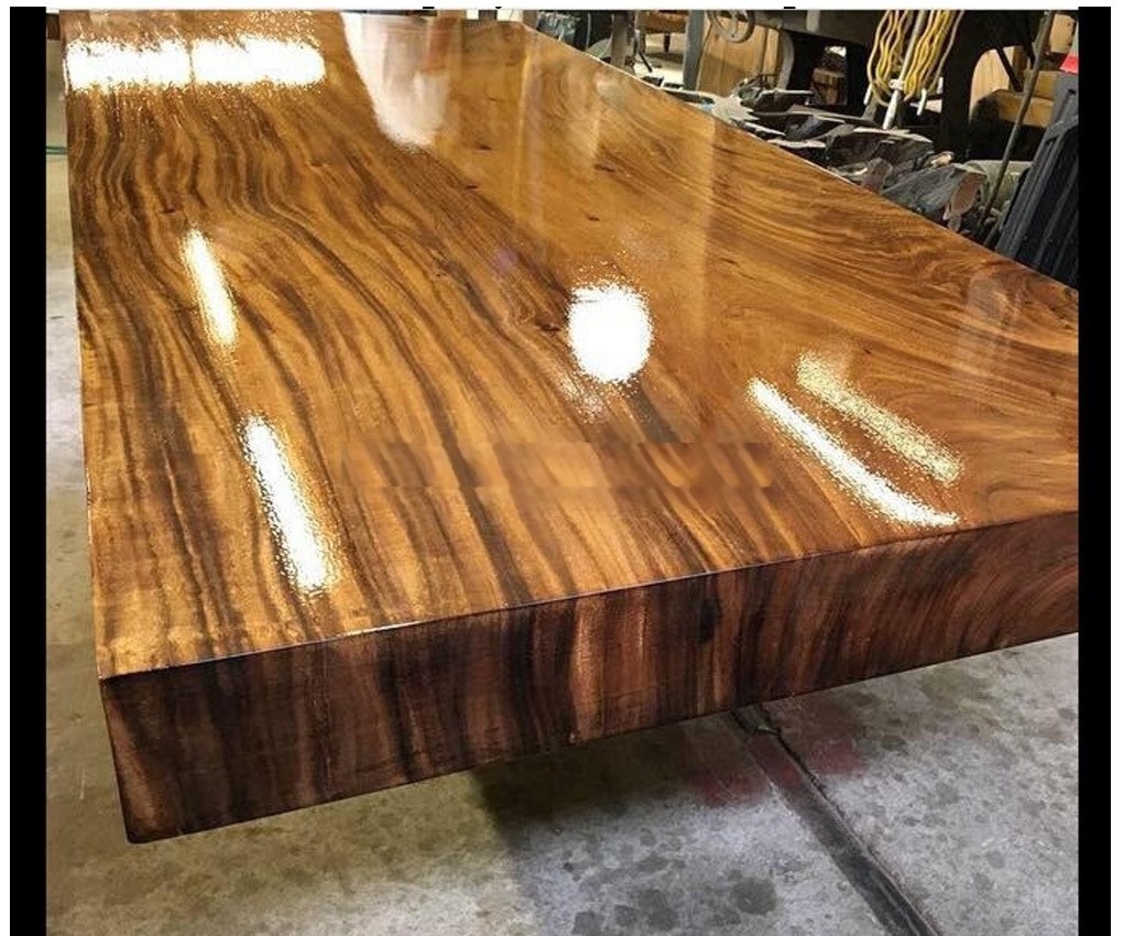 Handmade Wooden Table Top Resin Glossy Finish For Home And Hotel