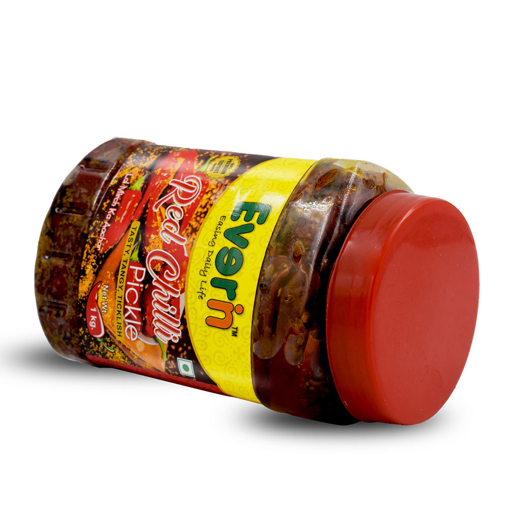 Spicy Mustard Oil Pickle - 1 Kg Pet Bottle | Shelf Life 18 Months, Vinegar Preservation, Unique Salty & Sour Taste