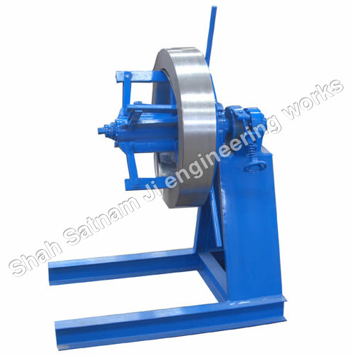Manual Sheet Metal Decoiler Machine - Color: Blue