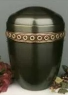 Black & Gold Cube Brass Metal Cremation Urns