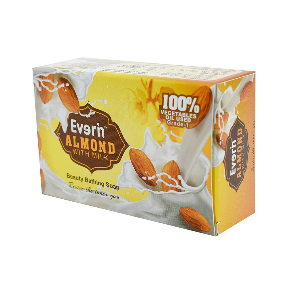 White 75gm Almond With Milk Soap