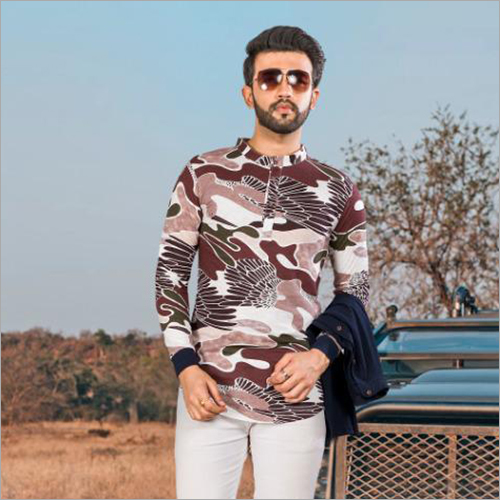 Available In Multicolor Mens Stretchable T-shirt