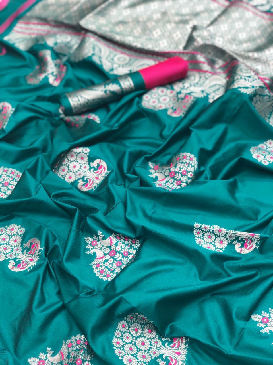 Orange Green Pink  Black Grey Metalic Purpule Soft Silk Sarees