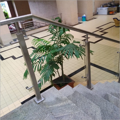 Transparent Glass Railing - Custom Sizes Available | Durable, Corrosion Resistant For Commercial And Residential Use
