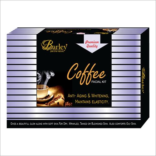 Barley Coffee Facial Kit - Charcoal & Coffee Infusion, Gentle Anti-Aging Treatment for All Skin Types, Enhances Blood Circulation & Collagen Production, Reduces Redness and Wrinkles, 100% Safe & Easy to Use