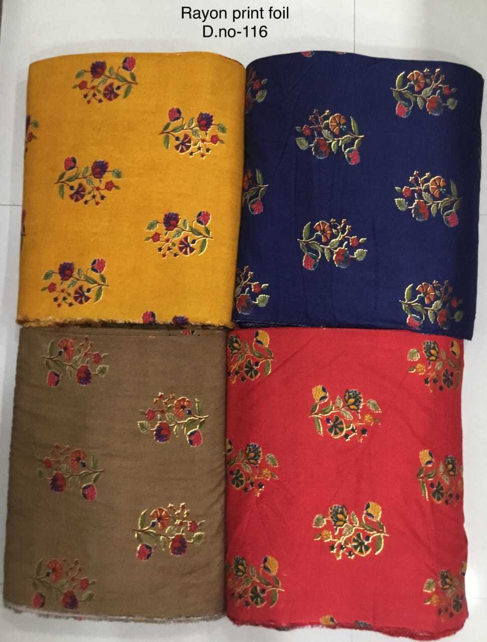 Washable Rayon Foil Printed