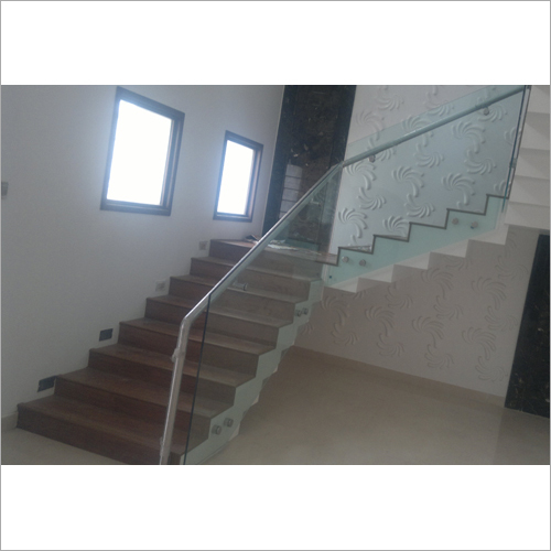 Embossed Toughened Glass - High Clarity, Durable Design | Elegant Safety for Stairs and Interiors
