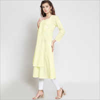 लखनवी चिकनकारी डिज़ाइनर कुर्ती