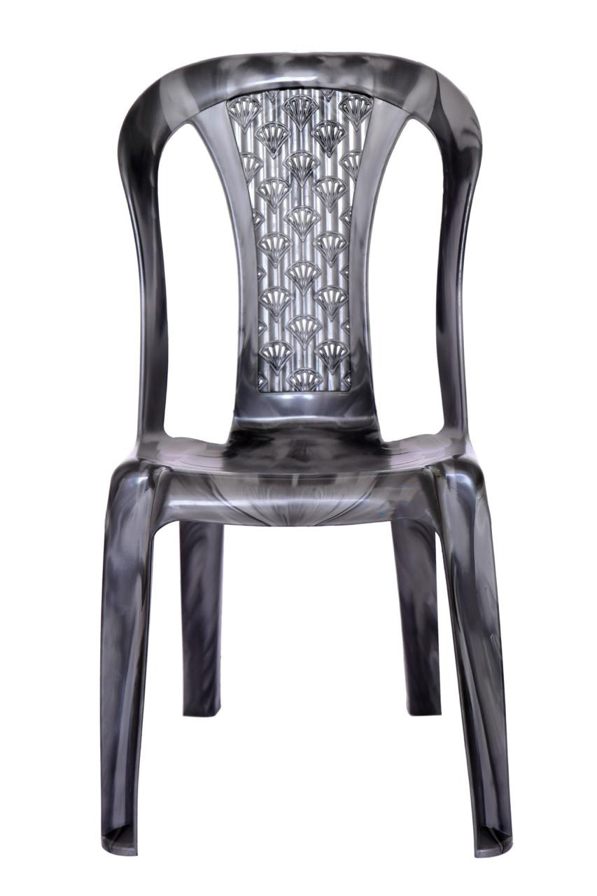 Armless Chair - Plastic 16.5" X 17" X 34" , Lightweight Black Stackable Design