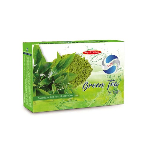 Green Tea Soap - Vegetable Oils, 100g, 80x60x25 Mm | Refreshing Green Tea Fragrance, Antibacterial, Daily Skin Care For All
