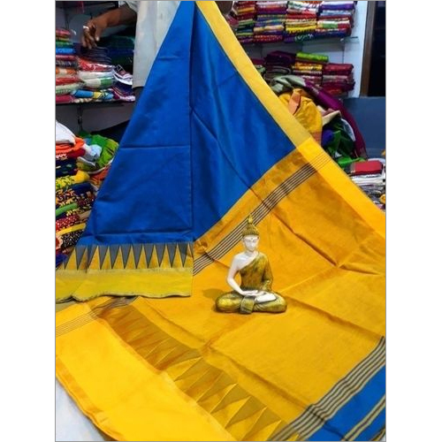 बंगाली हैंडलूम महापार टेम्पल वर्क साड़ी