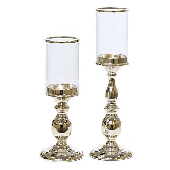 Long Stem Glass Candle Holders