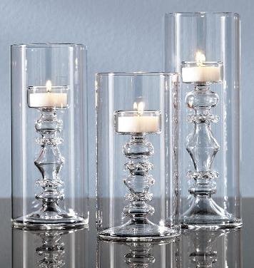 Long Stem Glass Candle Holders