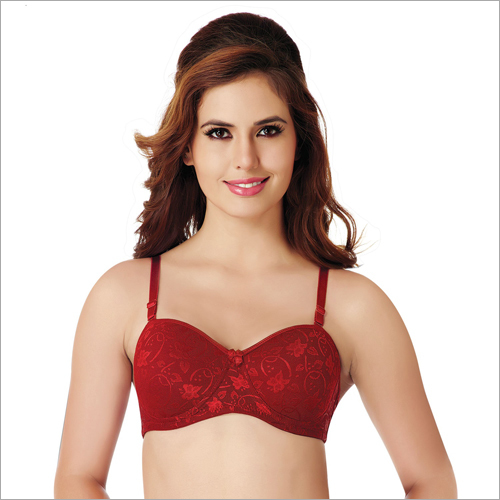 महिलाओं के मारून डिज़ाइनर ब्रा
