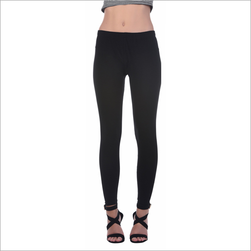 Ladies Black Legging - Skin-Friendly Fabric, Free Size, Black Color | Stylish Design, Comfortable Fit, Numerous Choices Available