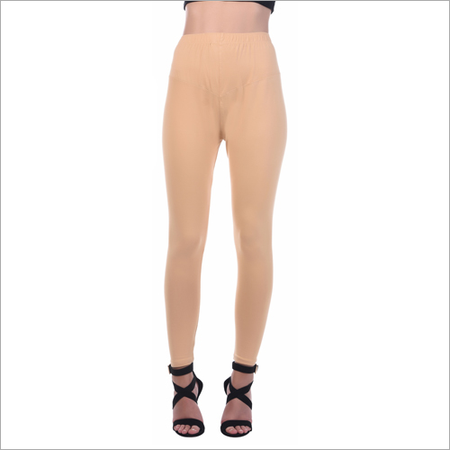 Ladies Skin Color Legging - Cotton Blend, Free Size , Soft & Trendy Plain Design, Washable & Quick Dry for Casual Wear